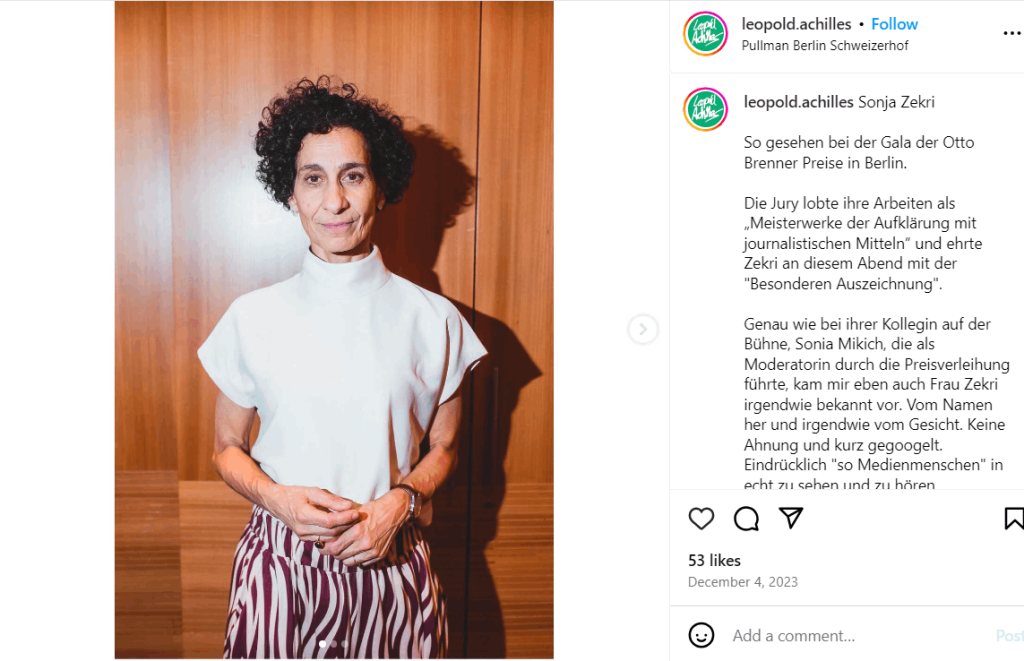 Sonja Zekri Eltern